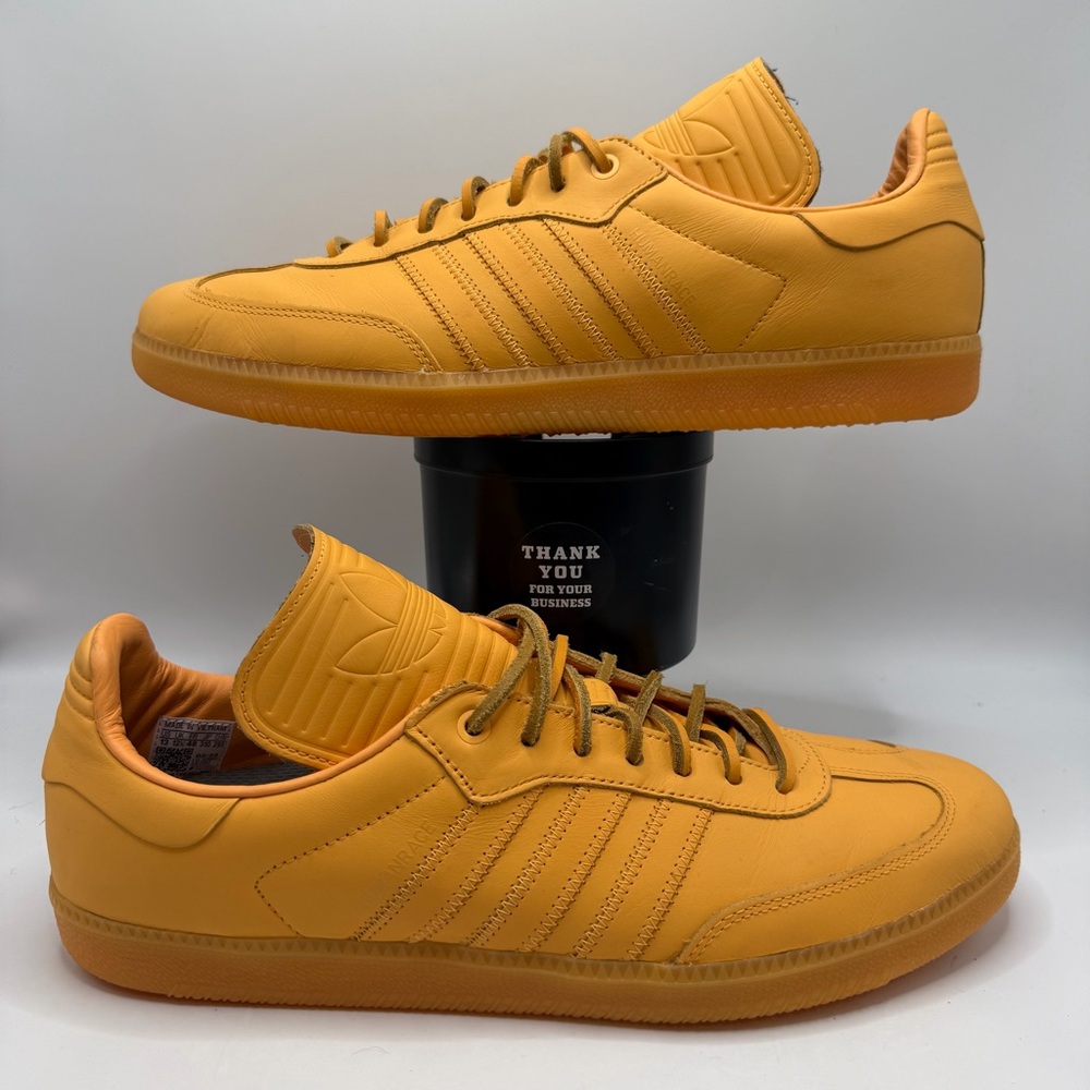 Adidas Humanrace Samba Pharrell Williams Gold Yellow Gum Mens Size 13US